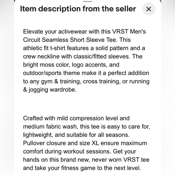 VRST Men’s Short Sleeve Circuit Men's Graphic Charcoal Size-XL #MAX200323 NWT - Picture 6 of 6